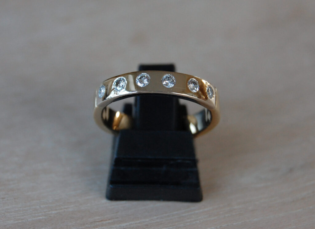 ring geelgoud witgoud diamanten