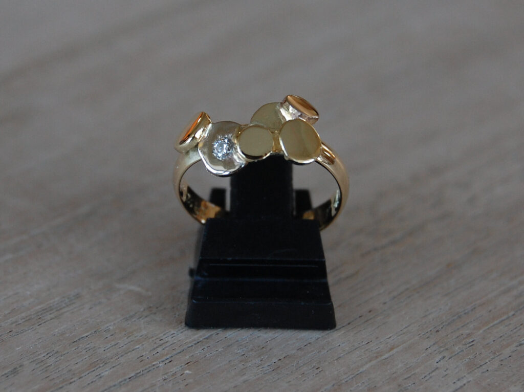 ring geelgoud witgoud diamant
