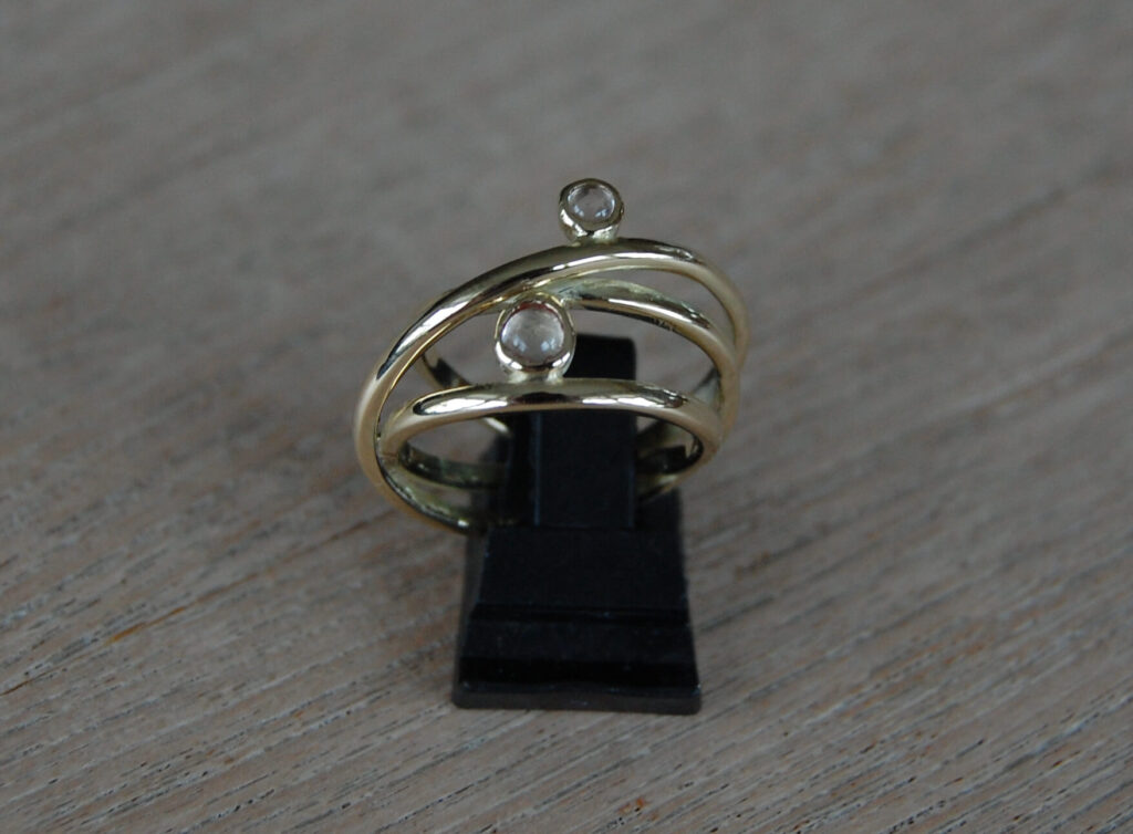 ring goud rozenkwarts