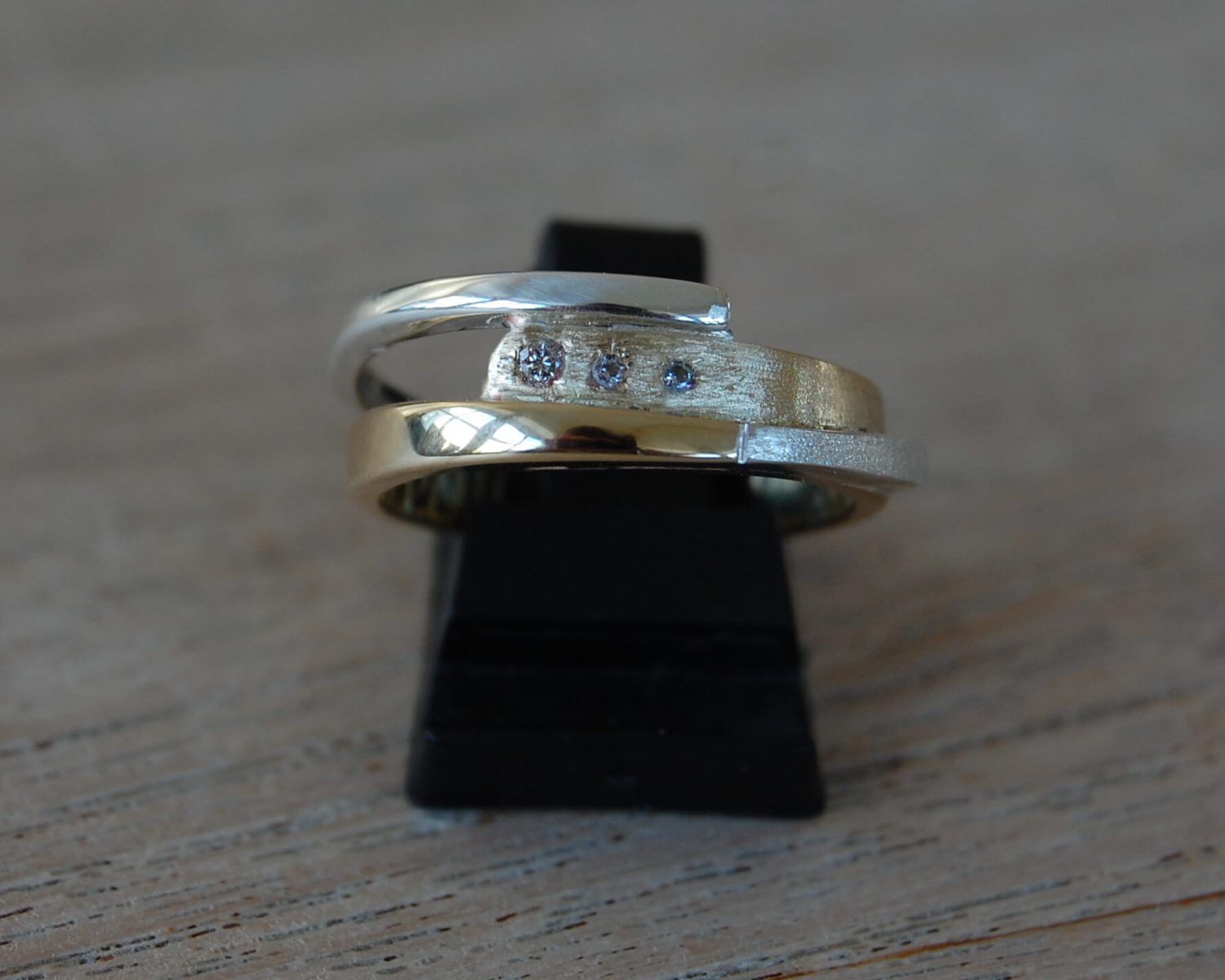 ring goud zilver diamant zirkonia