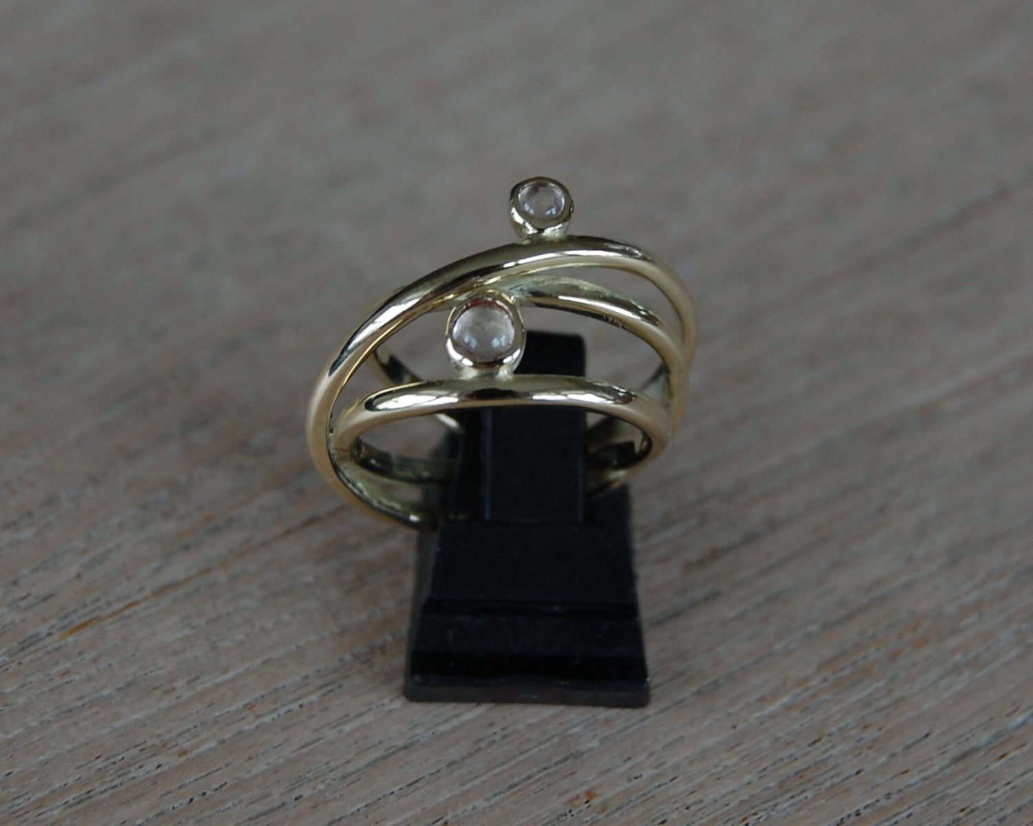 ring goud rozenkwarts