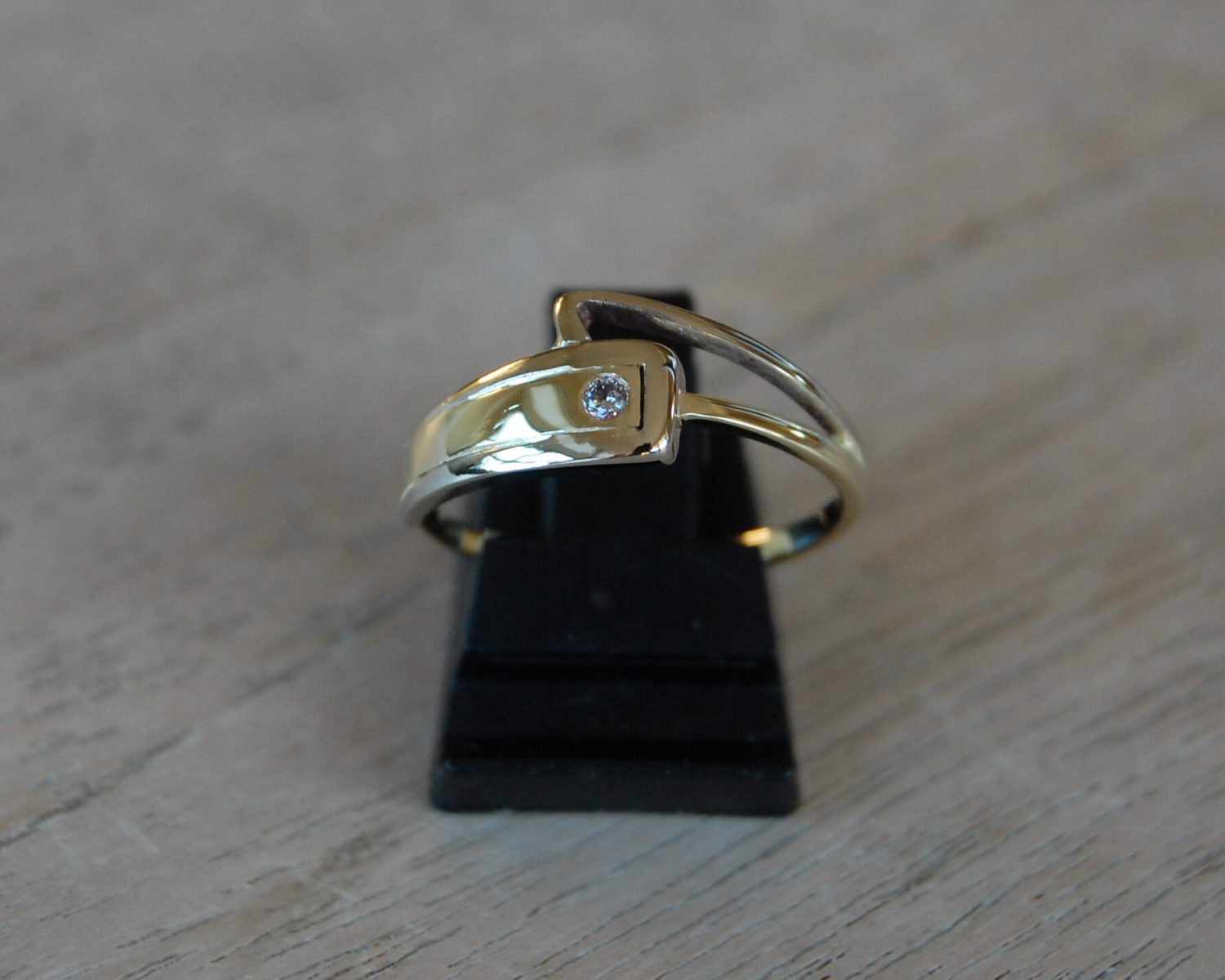 ring geelgoud witgoud diamant