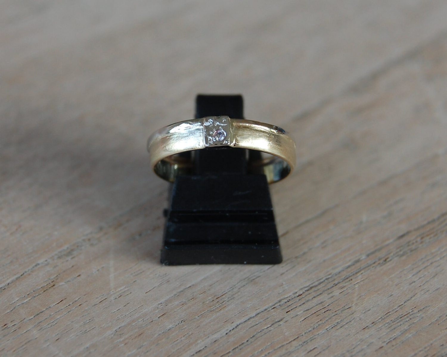 ring geelgoud witgoud diamant