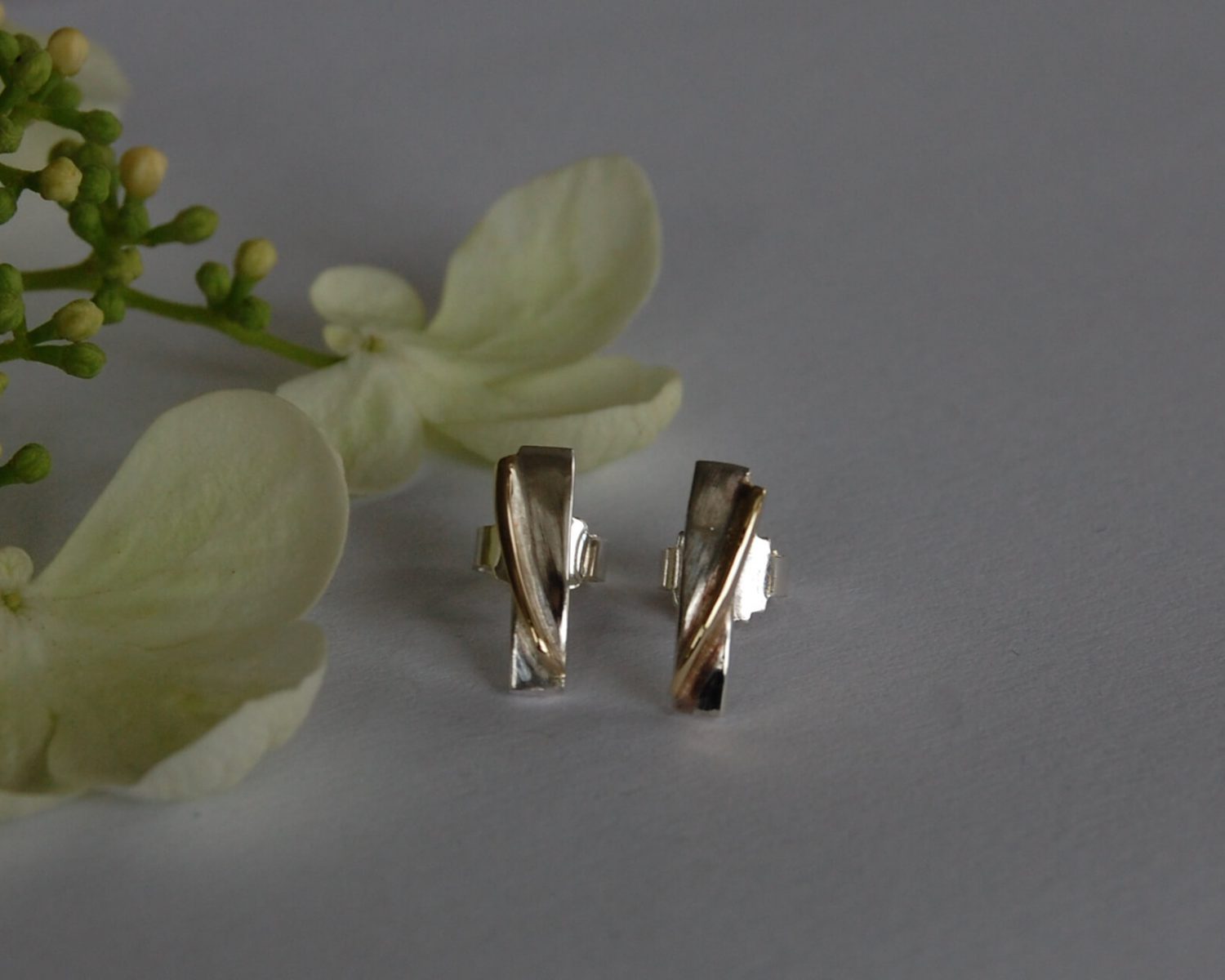 oorbel zilver goud