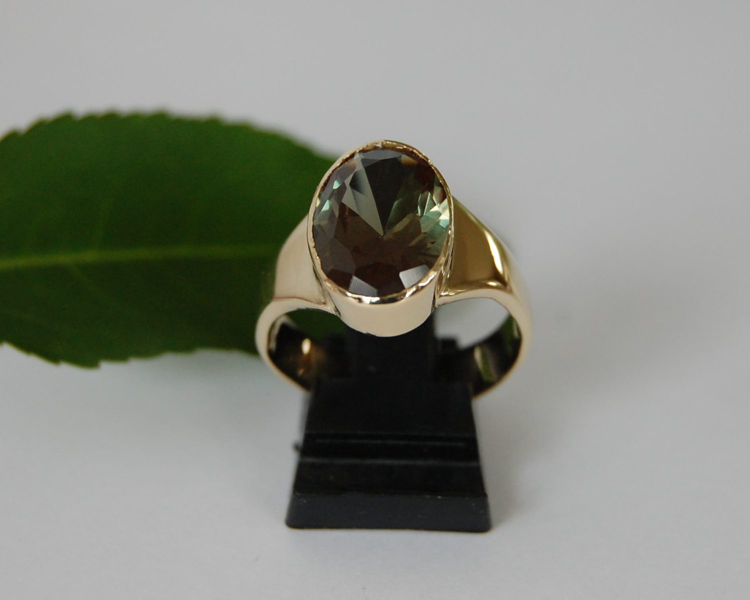 ring goud toermalijn