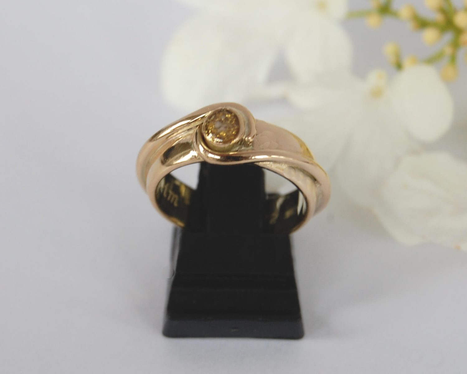 ring goud as epoxyhars glittertje