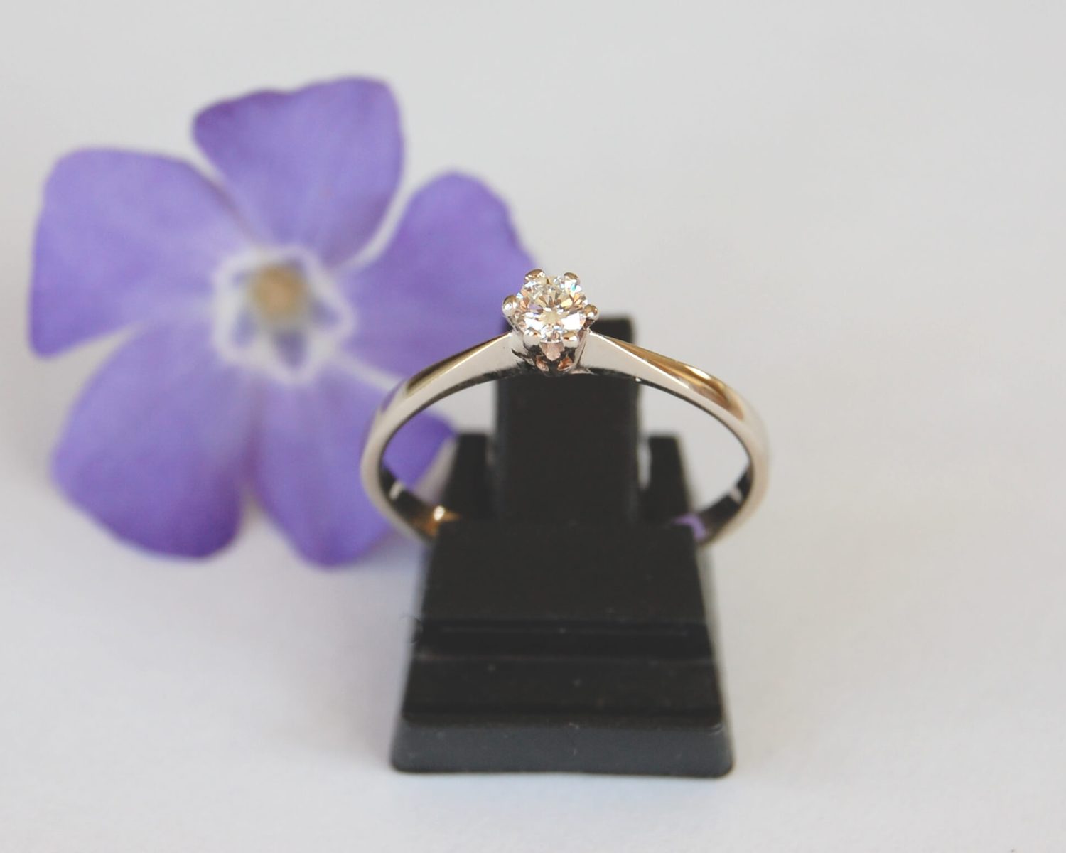 ring witgoud diamant