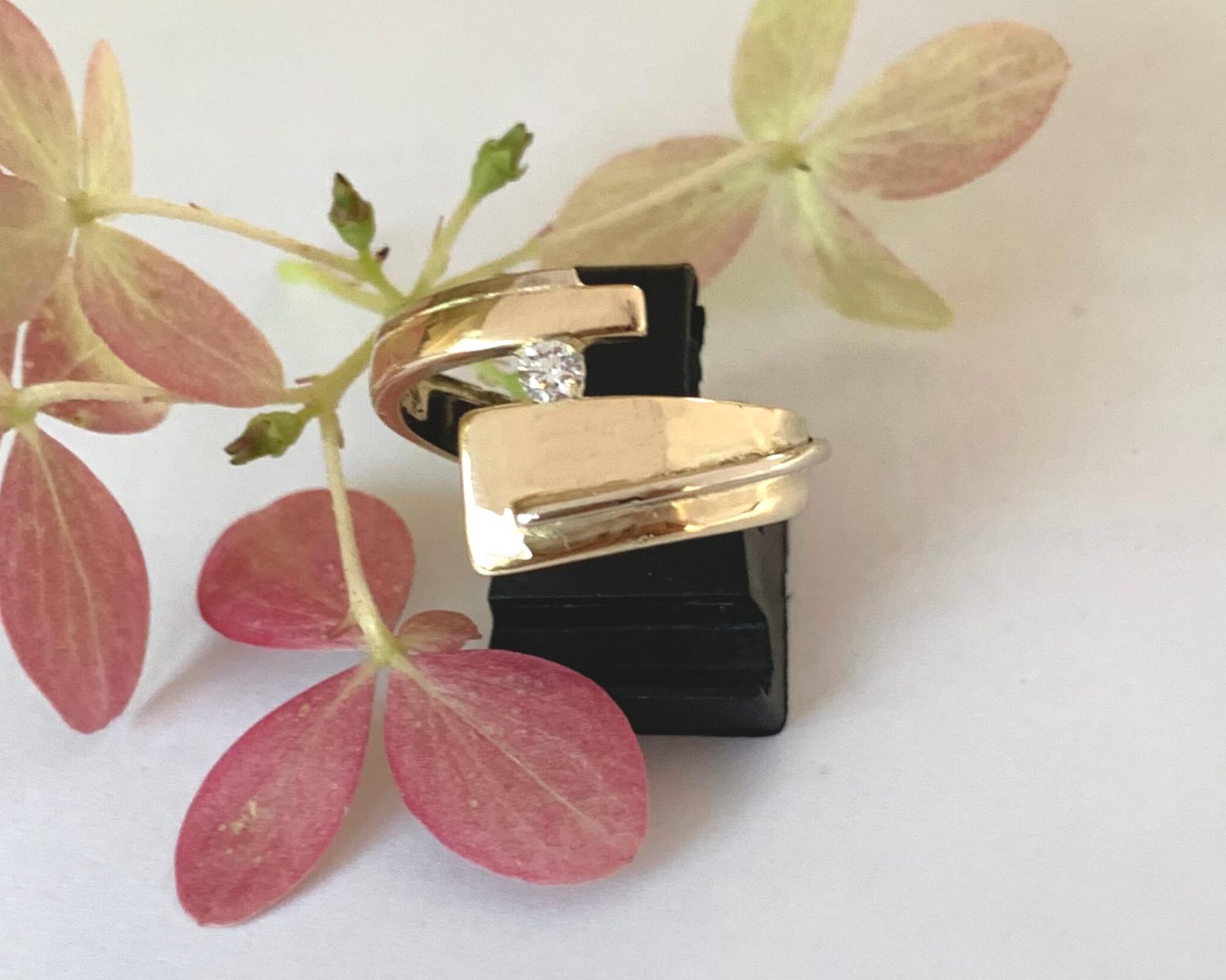 ring geelgoud witgoud diamant