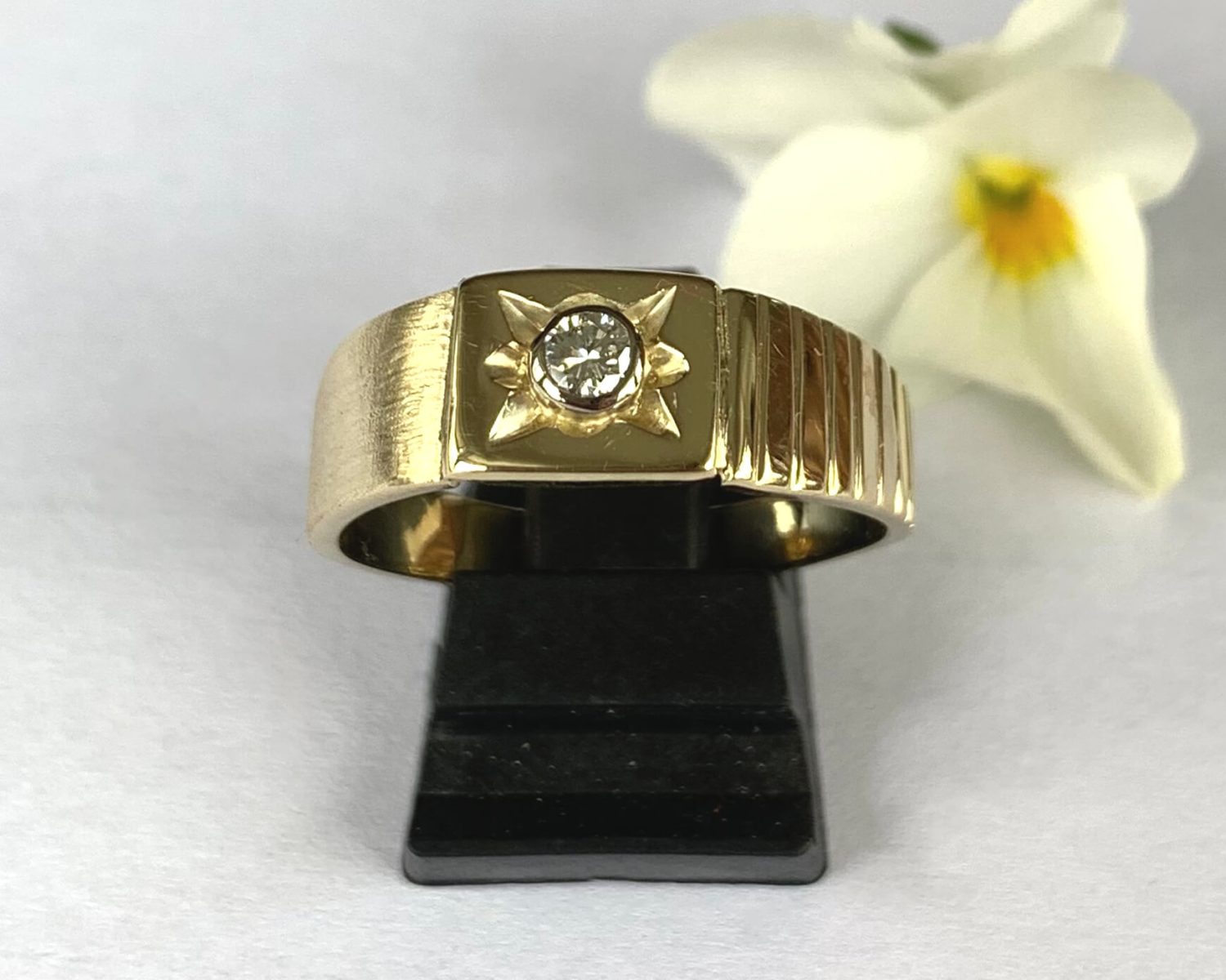 ring geelgoud witgoud diamant