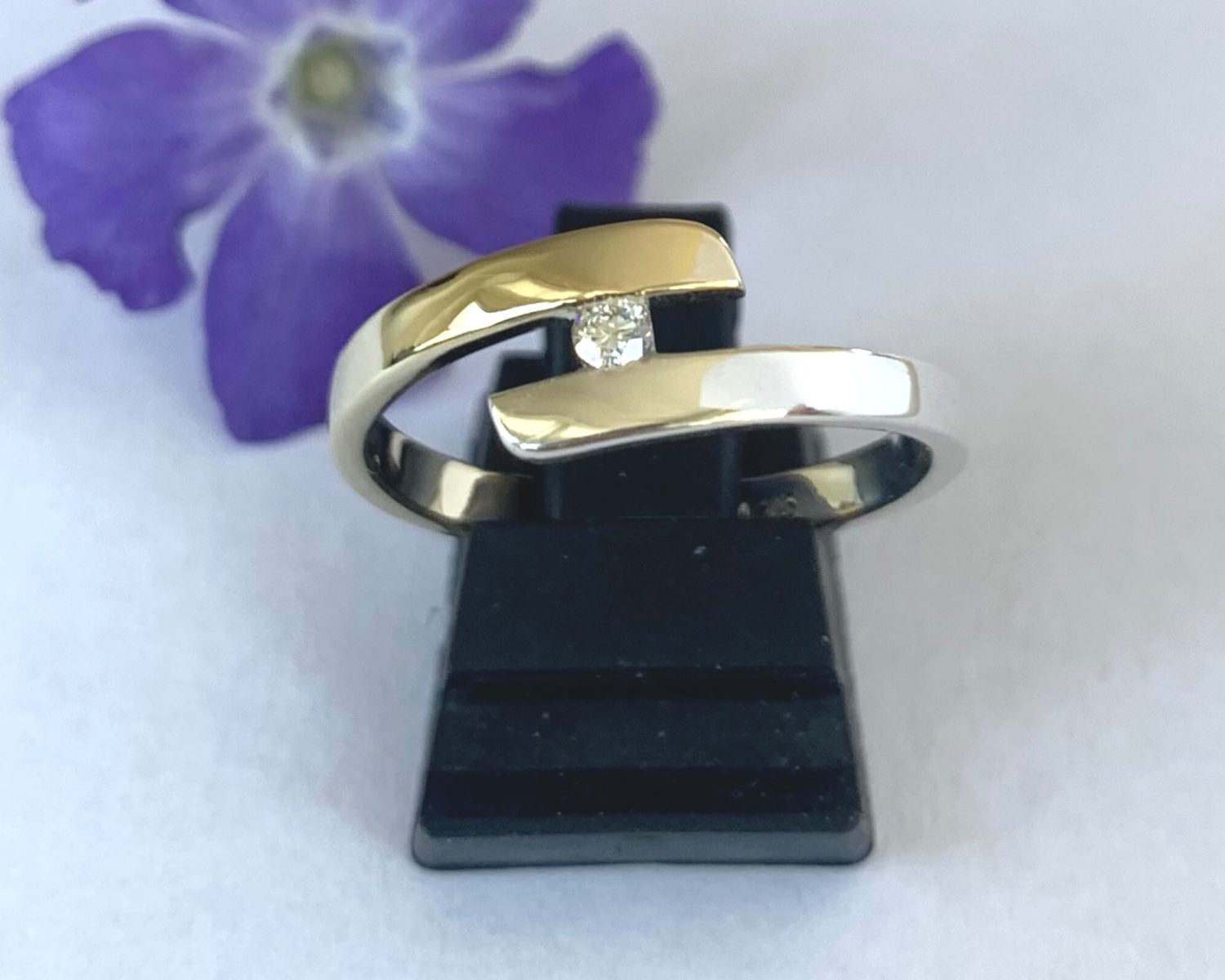 ring goud zilver diamant