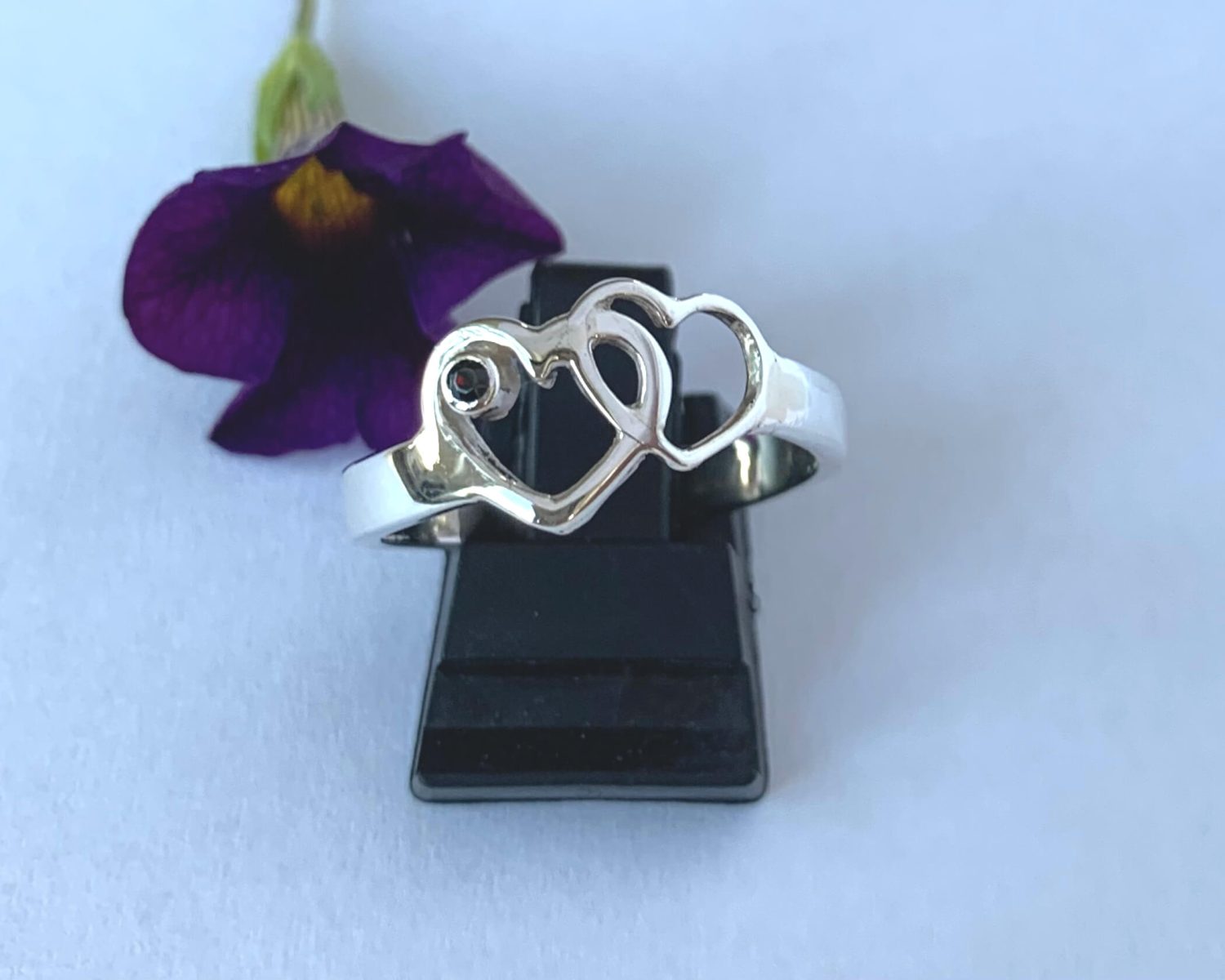 ring zilver granaat
